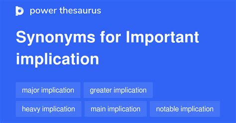Important Implications synonyms .